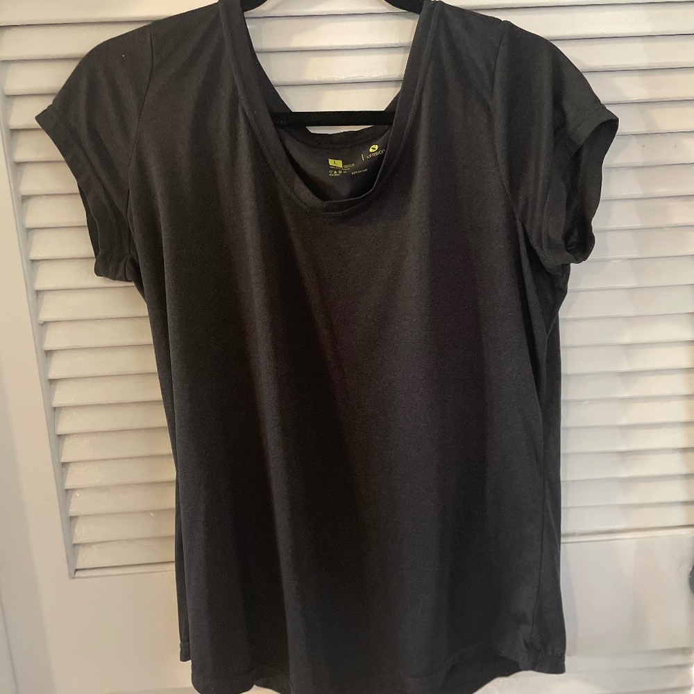 Black Xfision Dry Fit Tee